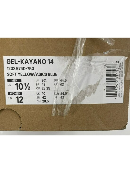 Asics Gel-Kayano 14 Running Shoes Soft Yellow/Blue Men\'s US 10.5 Wmn\'s US 12 NWB main image 7